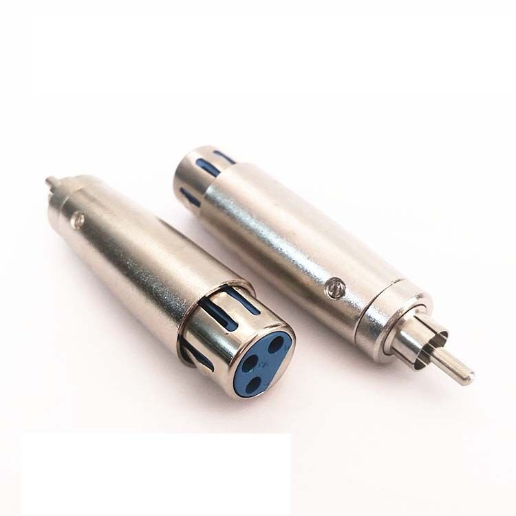3pin XLR feMale to RCA Mono male jack Plug Mic/Amp audio Adaptor convertor Met