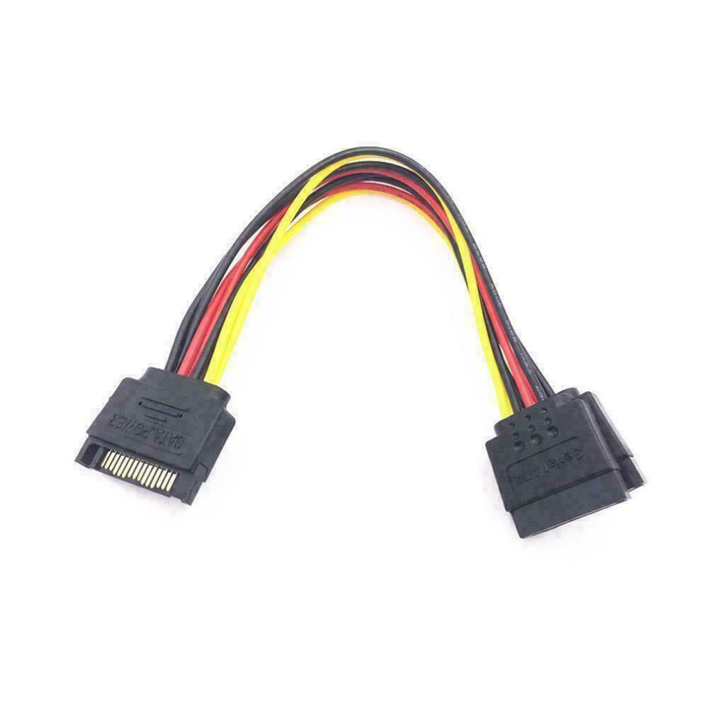 SATA Power 15-pin Y-Splitter Cables Adapter Male to Female For HDD Drive hot