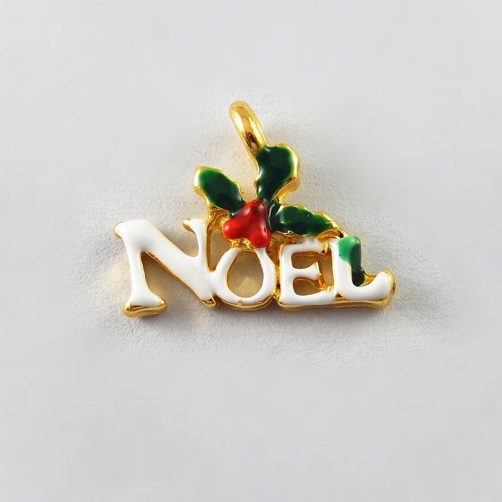 20pcs Colorful Enamel Alloy NOEL Word Look Charm Pendant Jewelry Christmas Decor