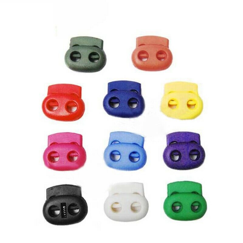 50x Cord Lock Stopper Drawstring Rope Clip Slider Paracord Lanyard Craft Sewing