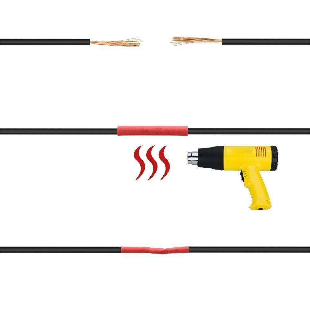 164pcs 2:1 Heat Shrink Tube Tubing Sleeve Wrap Wire cable Insulated Assorted Kit