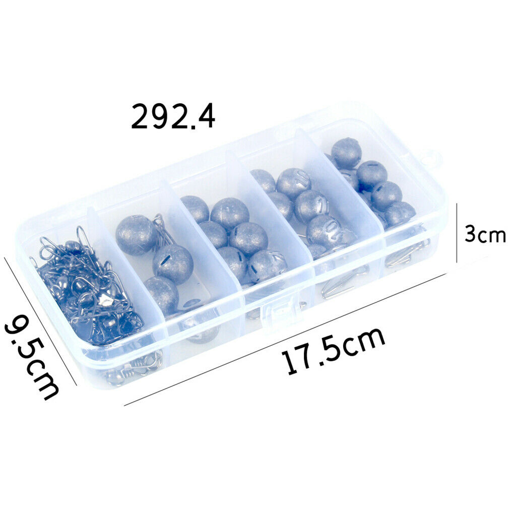 Fishing Weights Sinkers Kit Quick Insert Recyclable Fishing Accessories