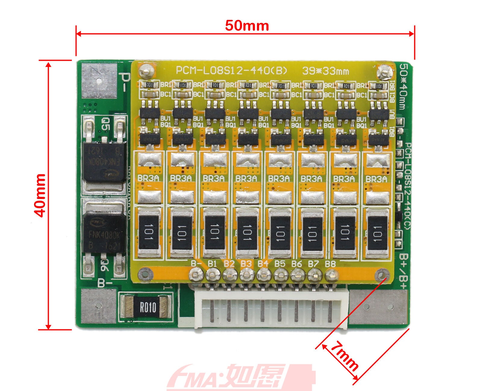 Protection Circuit Module 5A BMS PCM for 8S 28.8V 29.6V Li-ion LiPo battery 440C