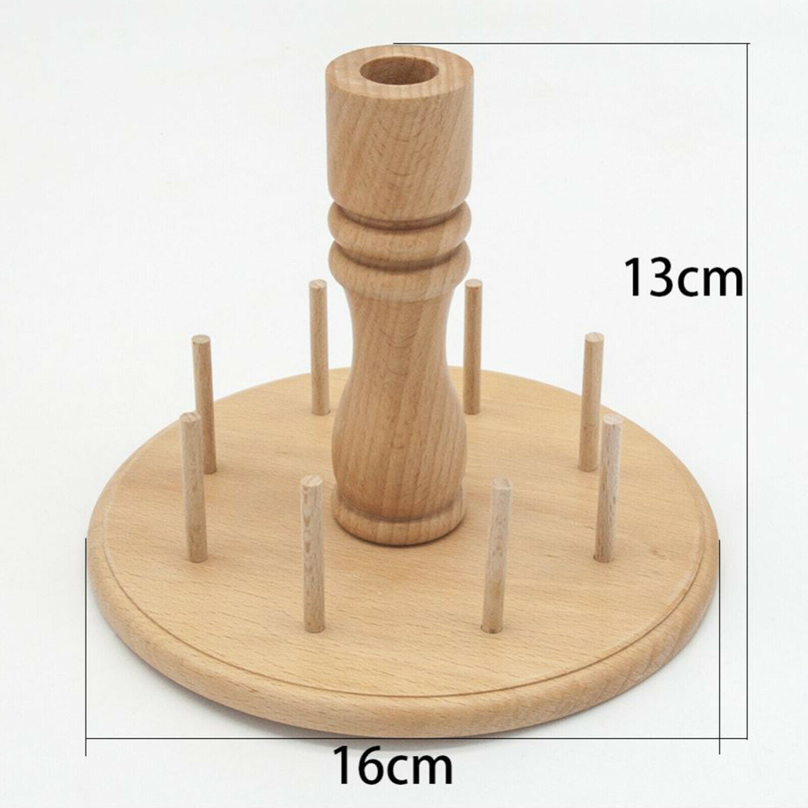 Wooden Standing Thread Holder 8-Spool Sewing Thread Organizer Quilting Tool