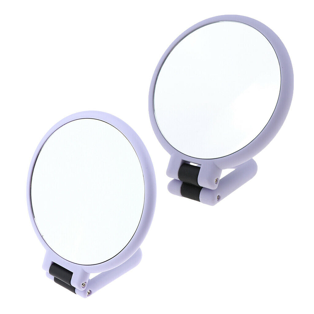 2x Folding Handheld 10X/15X Magnifying 2 Sided Makeup Tabletop Travel Mirror