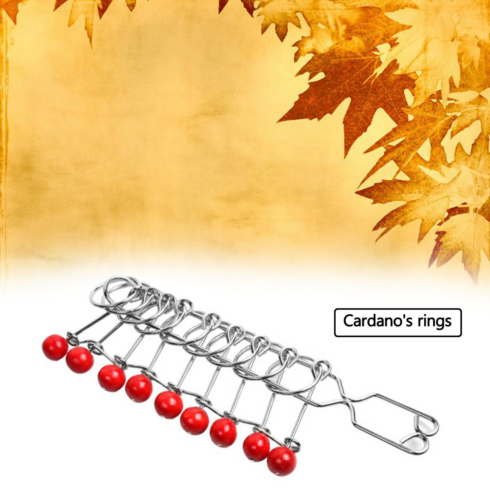 Traditional Brain Teaser Classical Metal 9 Linked Rings Puzzle Toys  CA