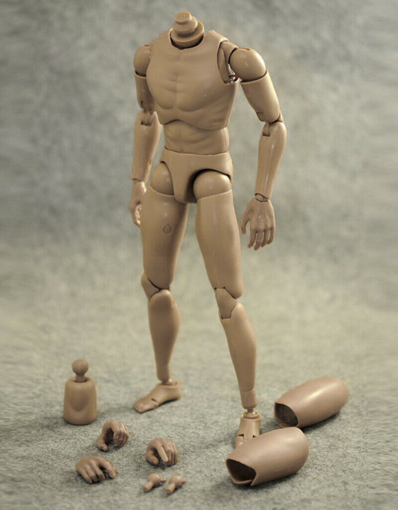 1:6 Action Man Male Semaless Rude Body Carving Skeleton Hobbyists