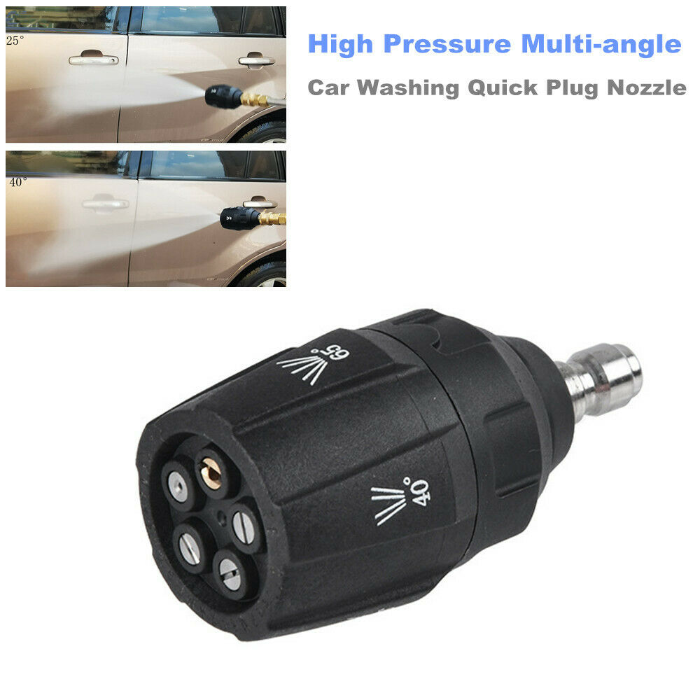 1PCS High Pressure Multi-angle 5-in-1 Car Washing Quick Plug Nozzle 3600PSI 60Â°