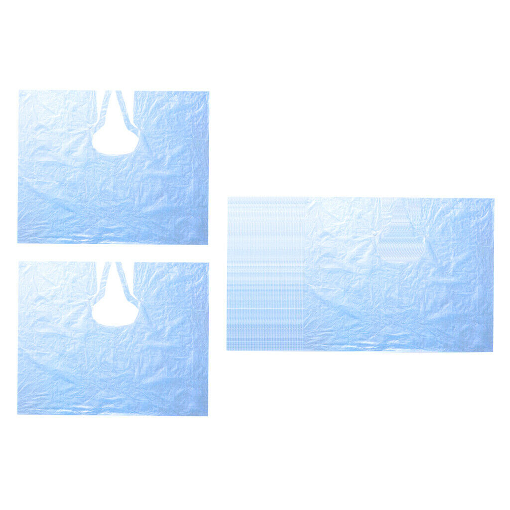 100-pack Transparent Disposable Hair Cutting Capes Set Salon Gown Unisex