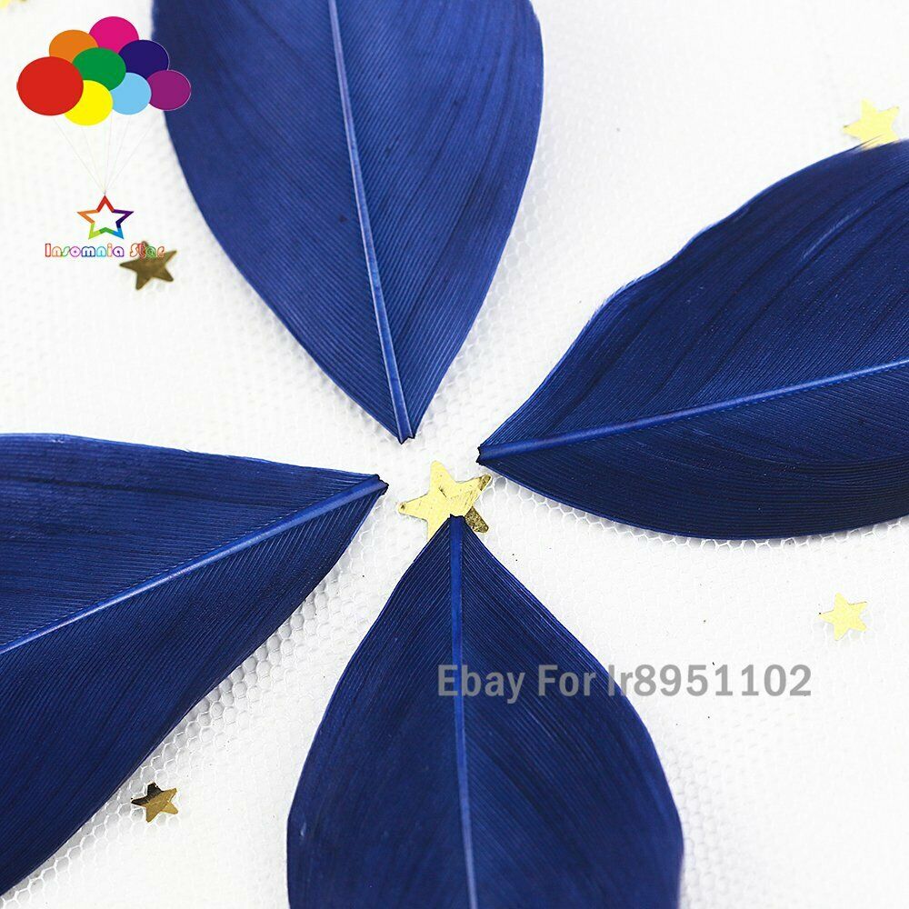 Natural Swan Feathers 5-7cm Plumes Navy Goose Feather Plume for DIY Wedding Diy