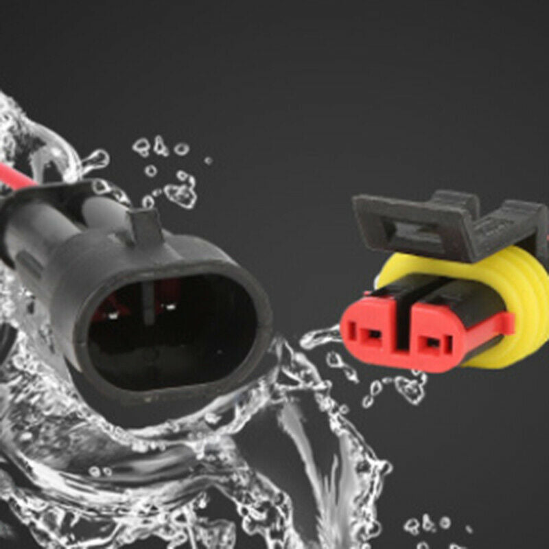 Add 10cm wire to 2-pin male and female automobile waterproof connect.l8