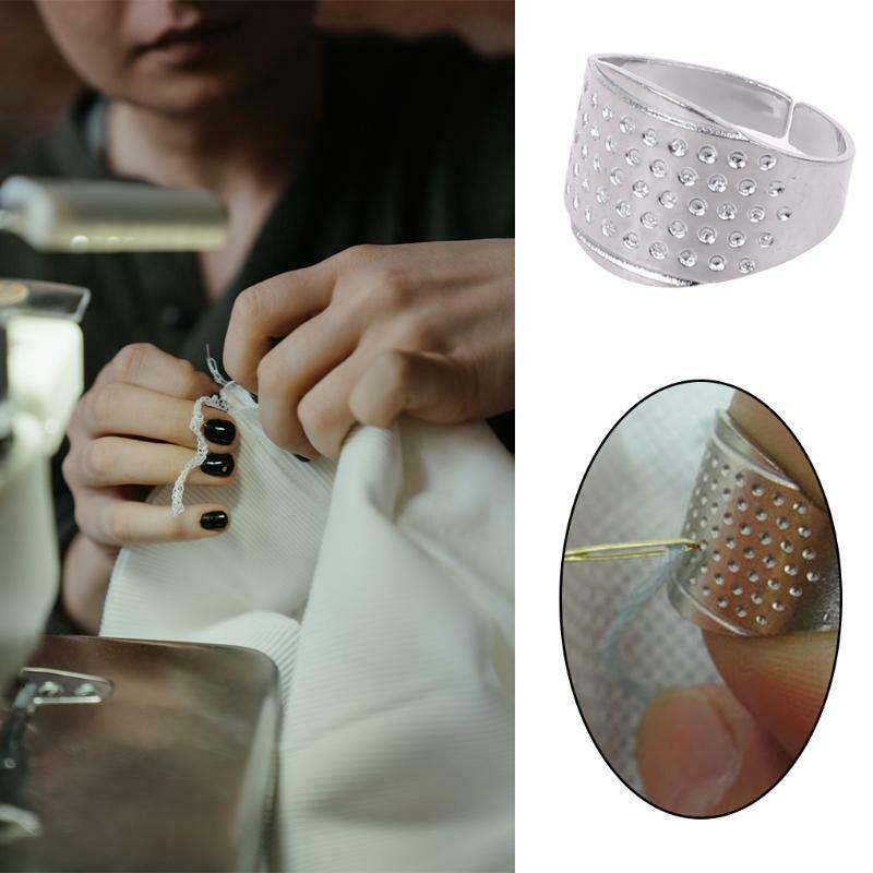 30pcs Sewing Thimbles Finger Protector Adjustable Rings Shield Hand Quilting DIY