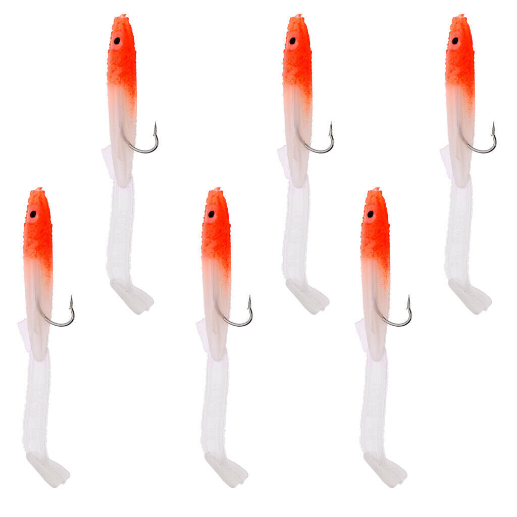 12 Pieces Bionic Bait 85mm Soft Bait Swimbait Fish Worm Silica Gel Bionic Bait