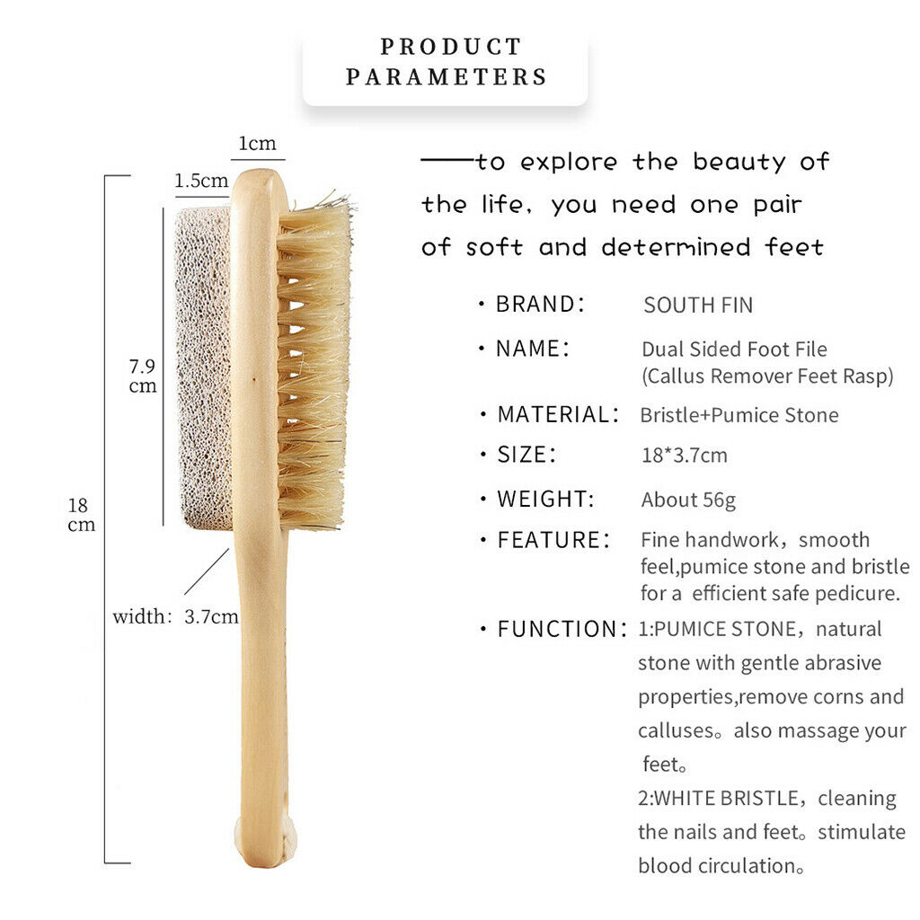 Natural Foot  Rasp Scrubber Dead Skin Remover Pedicure Care Brush With Strap
