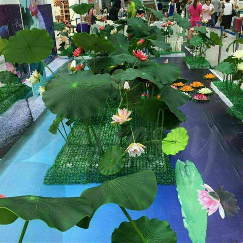 Large 40CM Artificial Water Lily Lotus Leaf Aquarium Pond Home Garden Decor