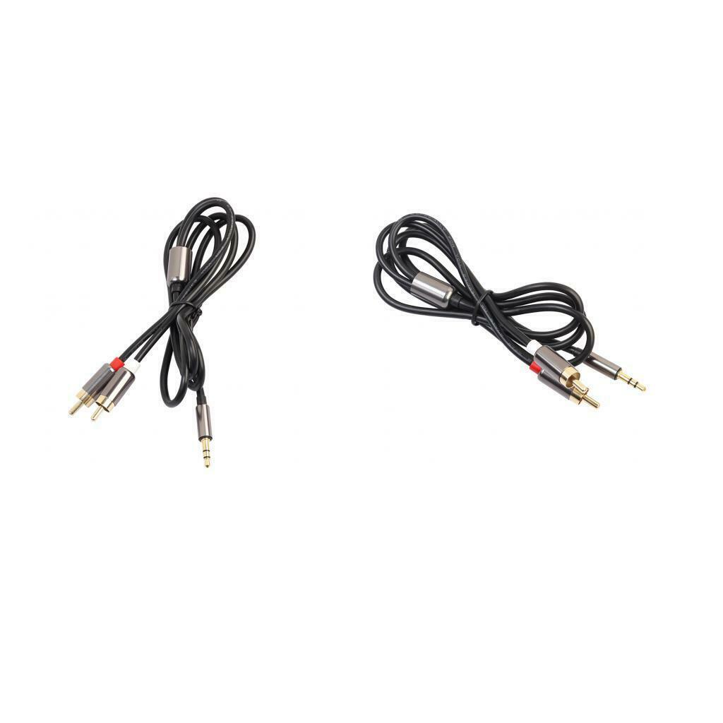 2Pack 3.5mm Aux to 2RCA Y Splitter Stereo Audio Cable Male Type OFC Conductor