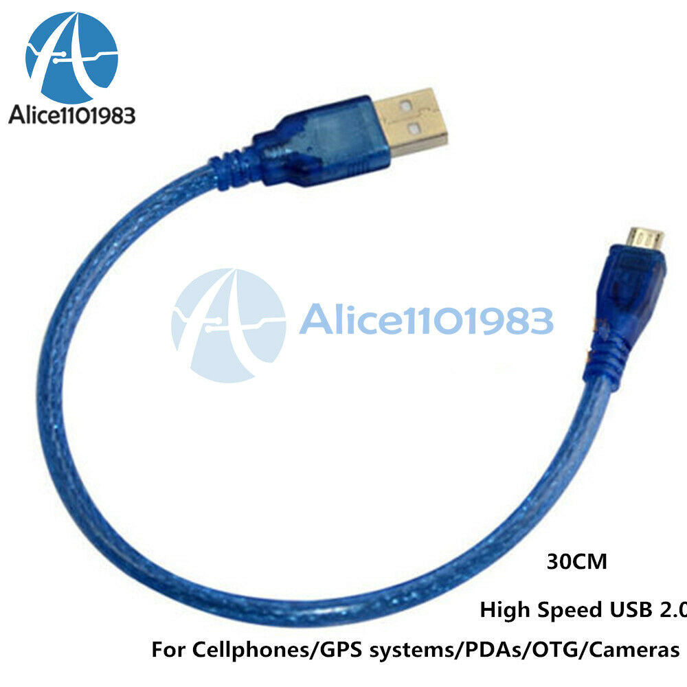 25cm USB 2.0 Standard A Male to Micro USB 5 pin Male Data Charge Cable