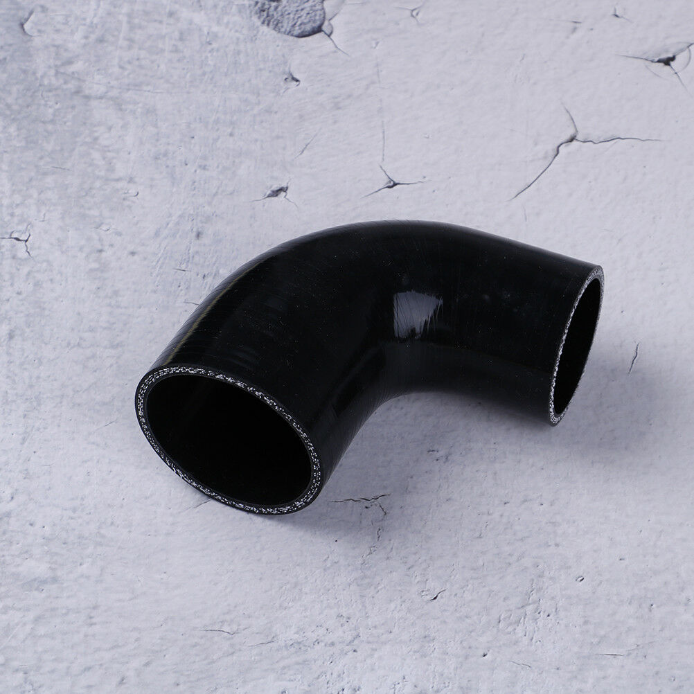 Black 90 degree reducer silicone hose 51-63mm pipe coupler DD