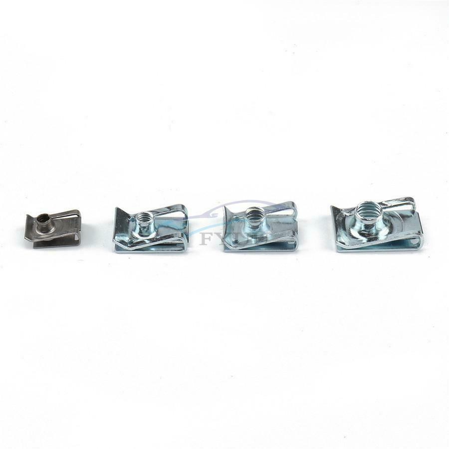 100Pcs Fairing Bodywork Panel Reed U Clips / U Nut Speed Fasteners M4 M5 M6 M8