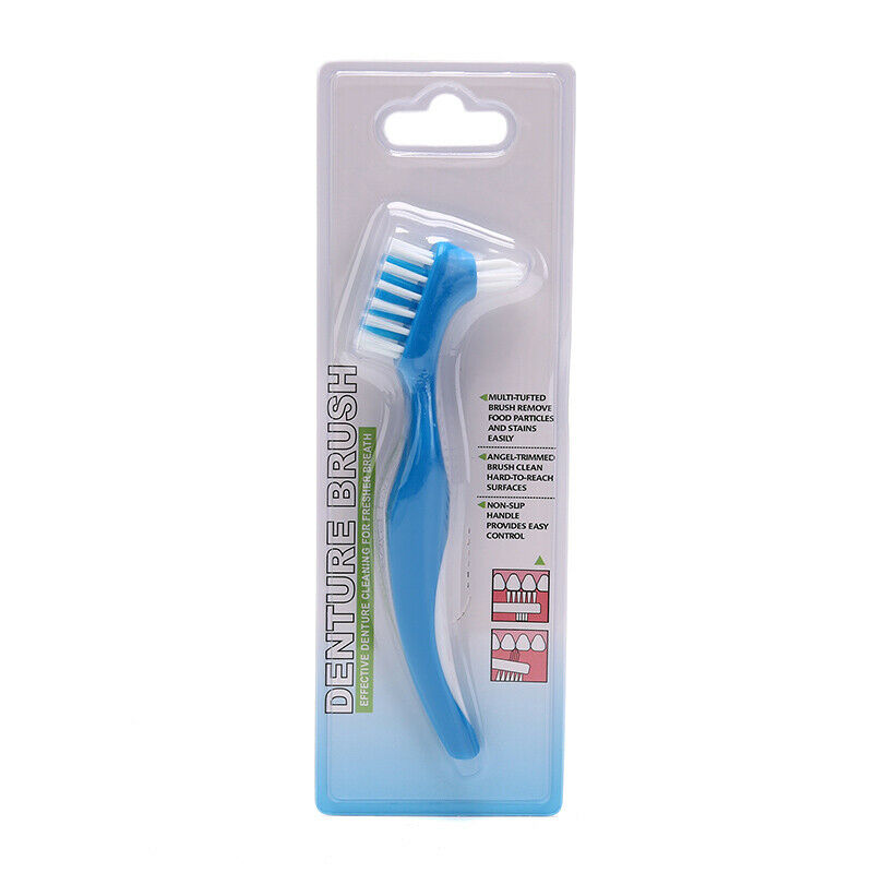 1PCS Denture Brush Non-slip Handle Dual-Head False Teeth Toothbrush DentureA KX
