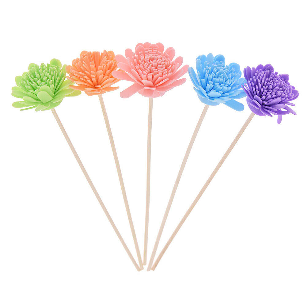 5PCS Mixed Color Rattan Reed Diffuser Sticks Chrysanthemum Aroma Home Fragrance