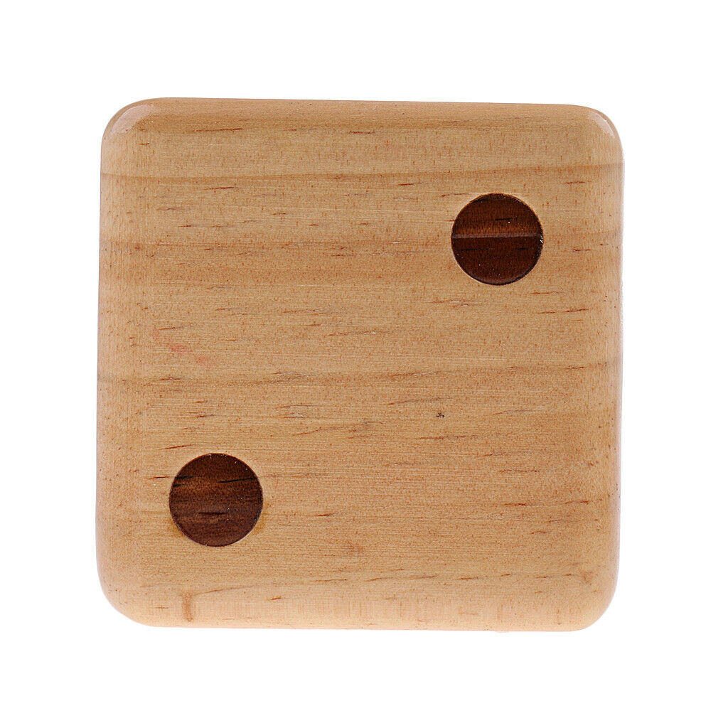 2 Pieces Six (6) Crafted 3.5-inch Big Wooden Yard Dice