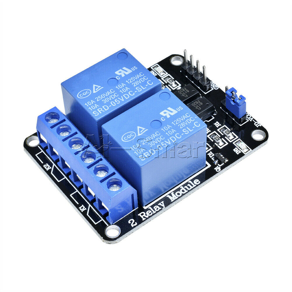 2 Channel 5V Relay Board Module With Optocoupler For PIC AVR DSP ARM Arduino