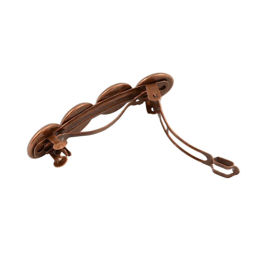 6pcs Round Hair Pin Clip Barrette Blanks With 12mm Bezel Hairpin Findings
