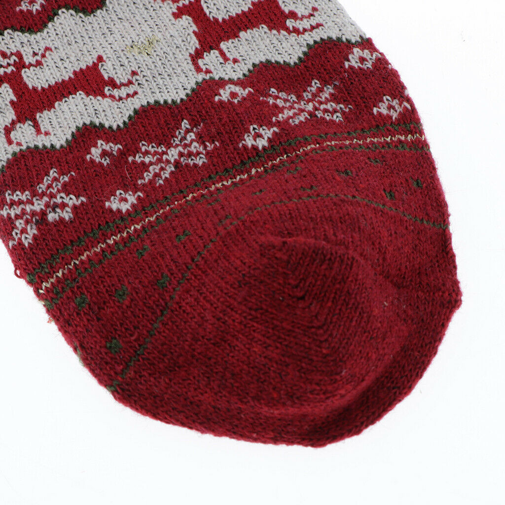 2 Pairs Womens Wool Blend Cozy Crew Socks Causal Winter Xmas Ankle Socks