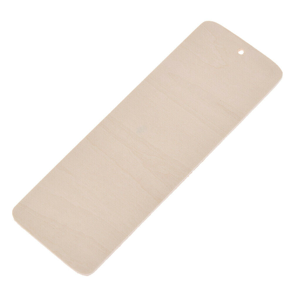 10Pcs Blank Wooden Bookmarks Hanging Tag Label Book Marker Readers Craft Acc DIY