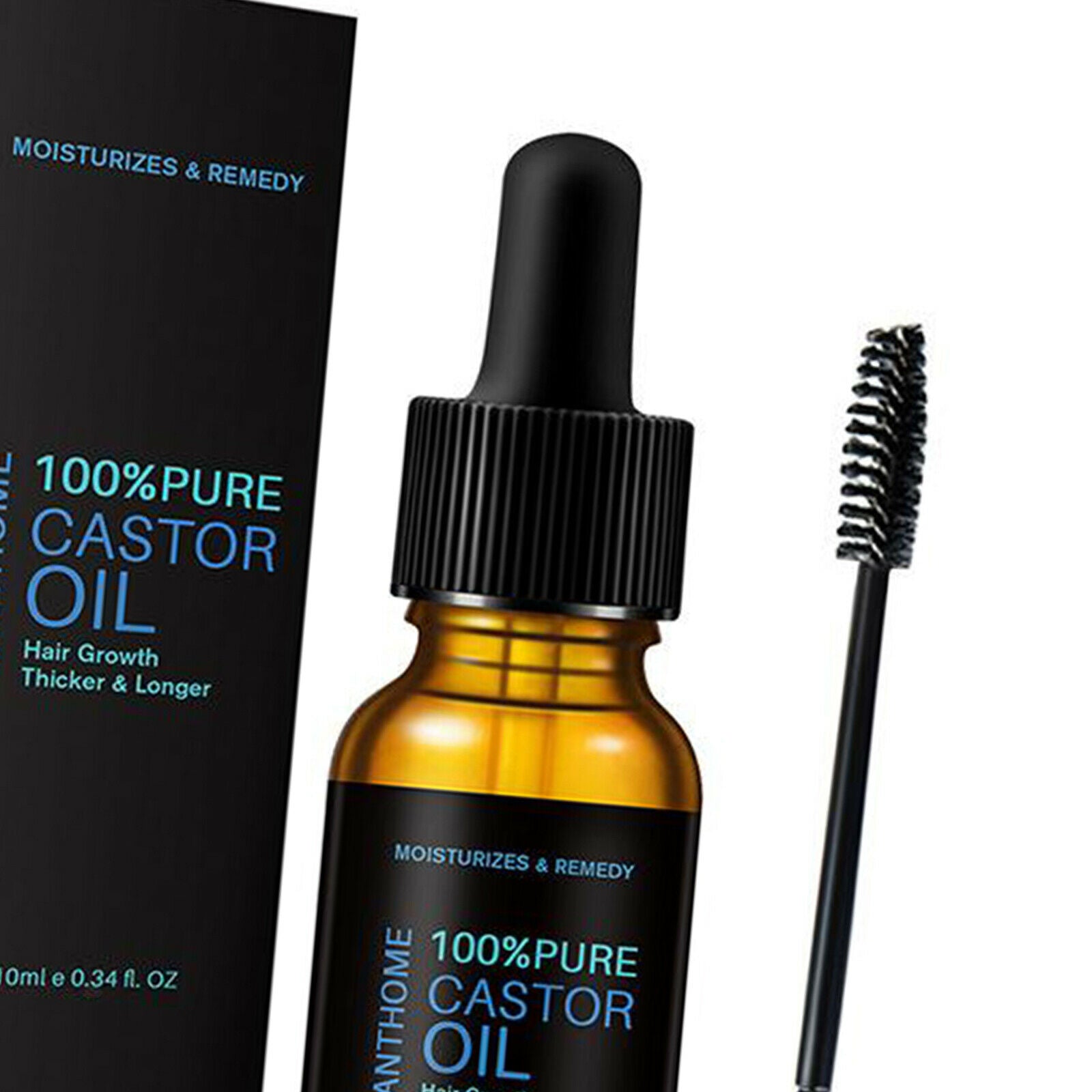 Hair Regrow 100% Pure Castor Oil Hair Essential for Eyelashes Growth Thicker