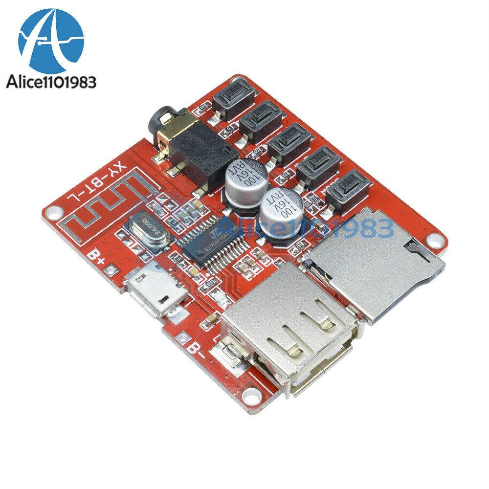 3.7-5V Bluetooth 4.1 Audio Decoder MP3 Player Board Micro USB TF SD Card Module
