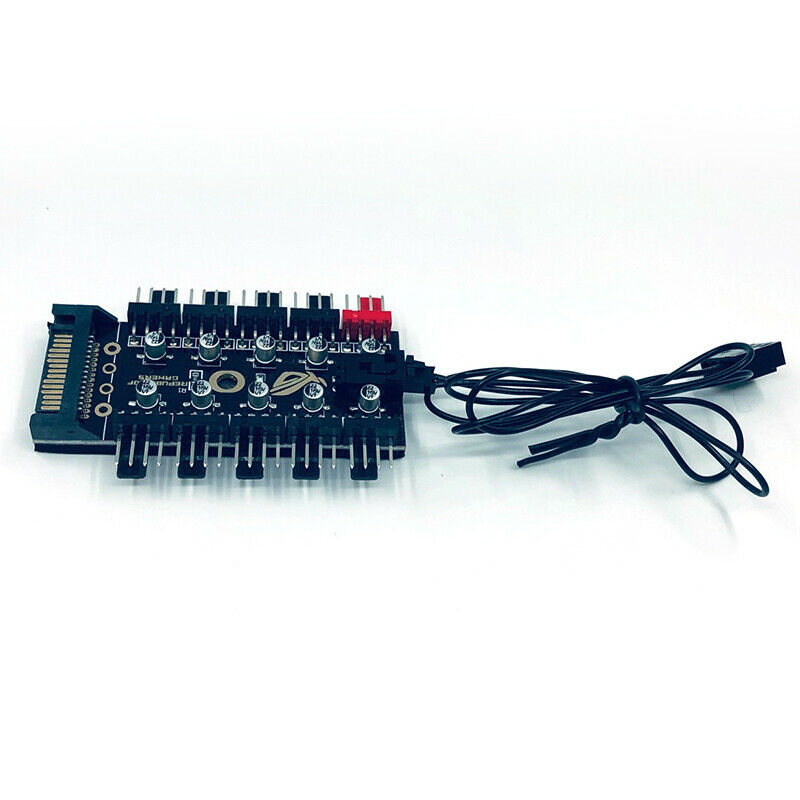 4Pin Cooling Fans Hub Splitter Cable 12V PWM LED Sata Power Suppply Adapt.l8