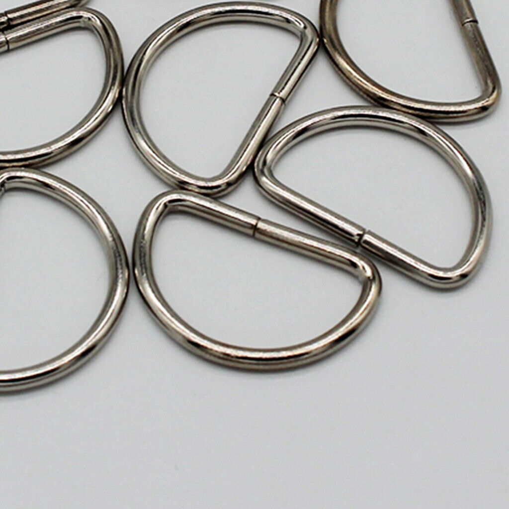 10pcs 1 Inch/25mm Metal D- Non-welded for Strapping Webbing Purses Bags