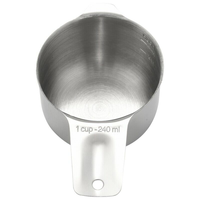 Measu Cups Set of 7 with 1/8 Cup Coffee Scoop,Stainless Steel Metal Measu Cup,I4