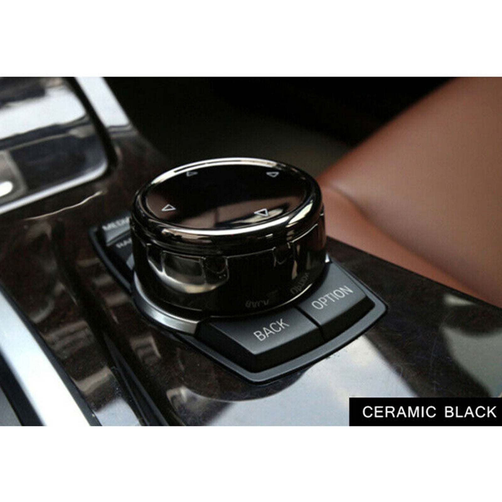 1pc Ceramic Black IDrive Multimedia Knob Cover For BMW X1 X3 X4 X5 X6 1 2 3 5