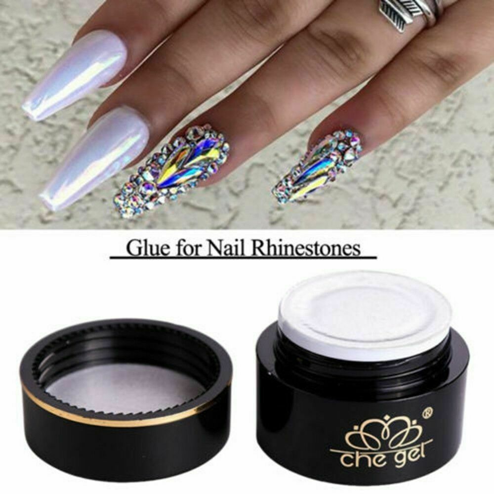 DIY Nail Art Rhinestones Gel Glue UV Adhesives Sticky Diamond Crystal Nail Decor