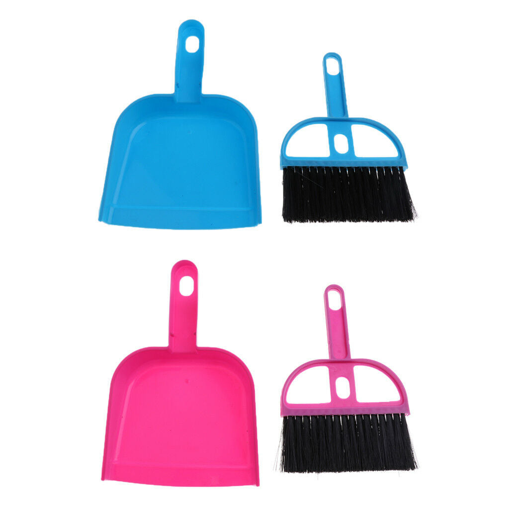 Pet Dog Cat Shovel And Broom Set of Mini Dustpan Broom Sweeping Tools Red