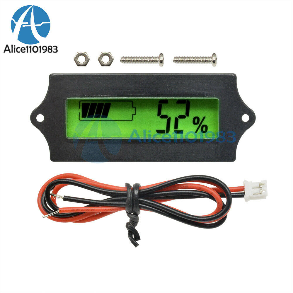 24V 1*LCD Indicator Lead-acid LiPo Battery Power Capacity Tester/Monitor/Checker