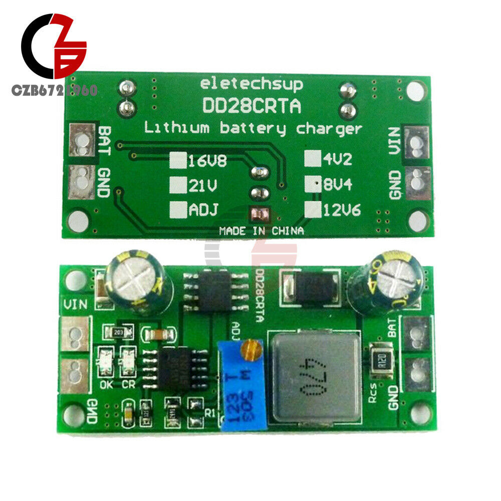 1A 3.7-18.5V DD28CRTA Battery Charger Lithium LiFePO4 Batteries Charging Board