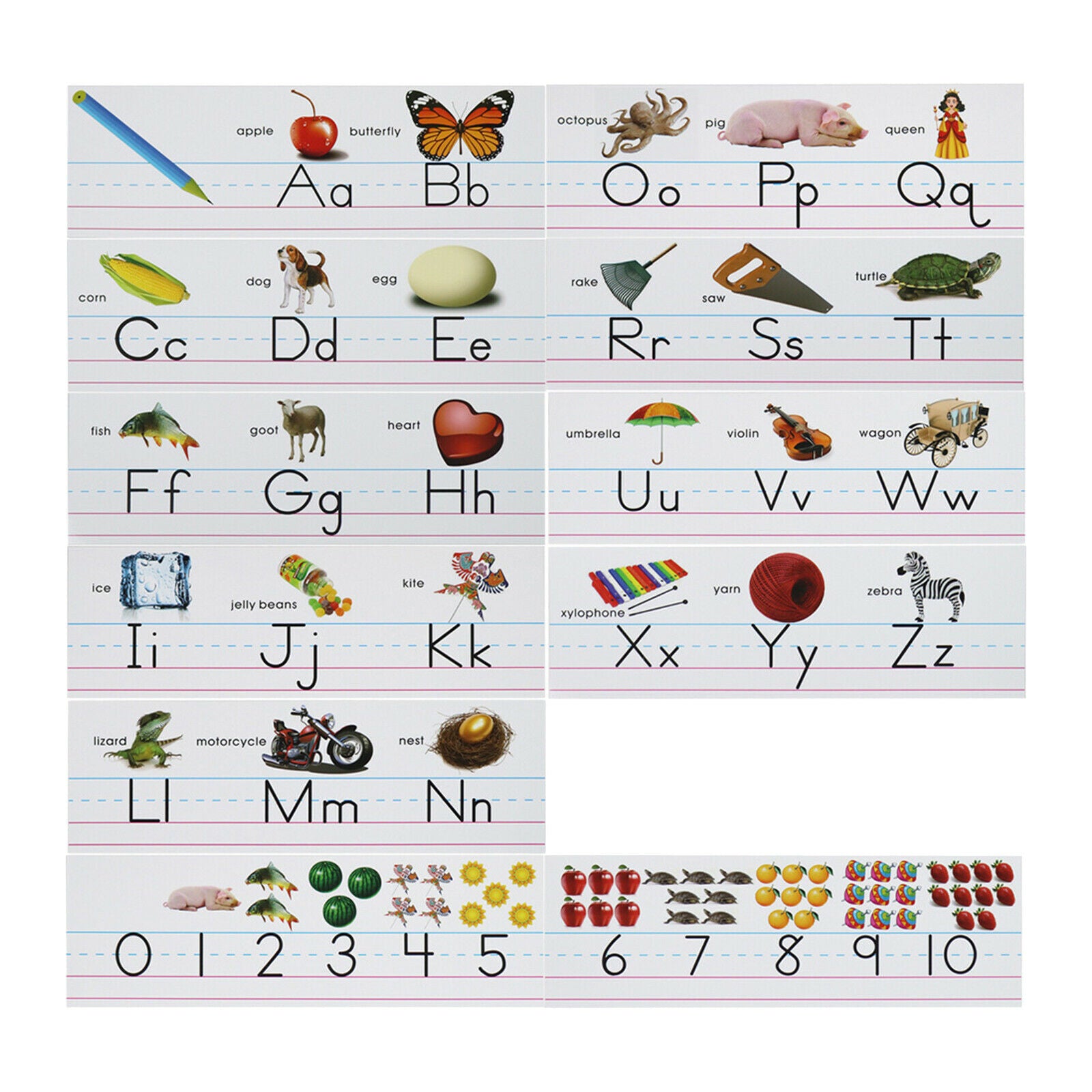 Alphabet Bulletin Board with Picture Cues Kindergarten Bedroom Classroom