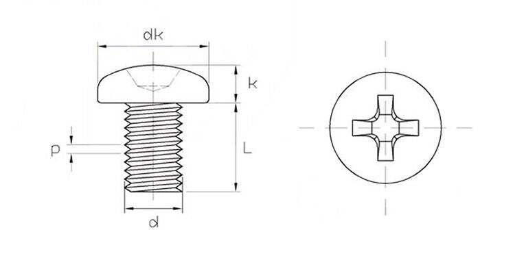 M1 x 0.25 (pitch) x 5mm Stainless Steel Phillips Pan Head Screw 10Pcs [M1]