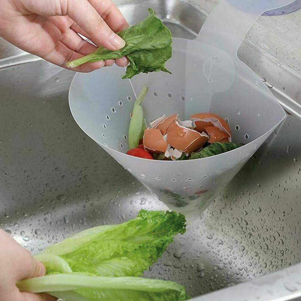 1Pc Kitchen Drain Sink Strainer Filter Food Catcher Foldable Anti-Blocking Tools