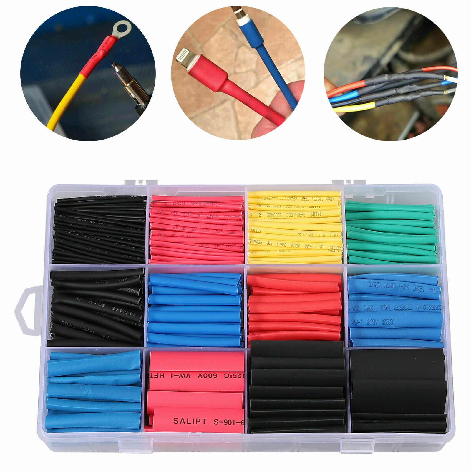 800x 2:1 Waterproof Dual Wall Adhesive Heat Shrink Wire Heatshrink Tubing Kits