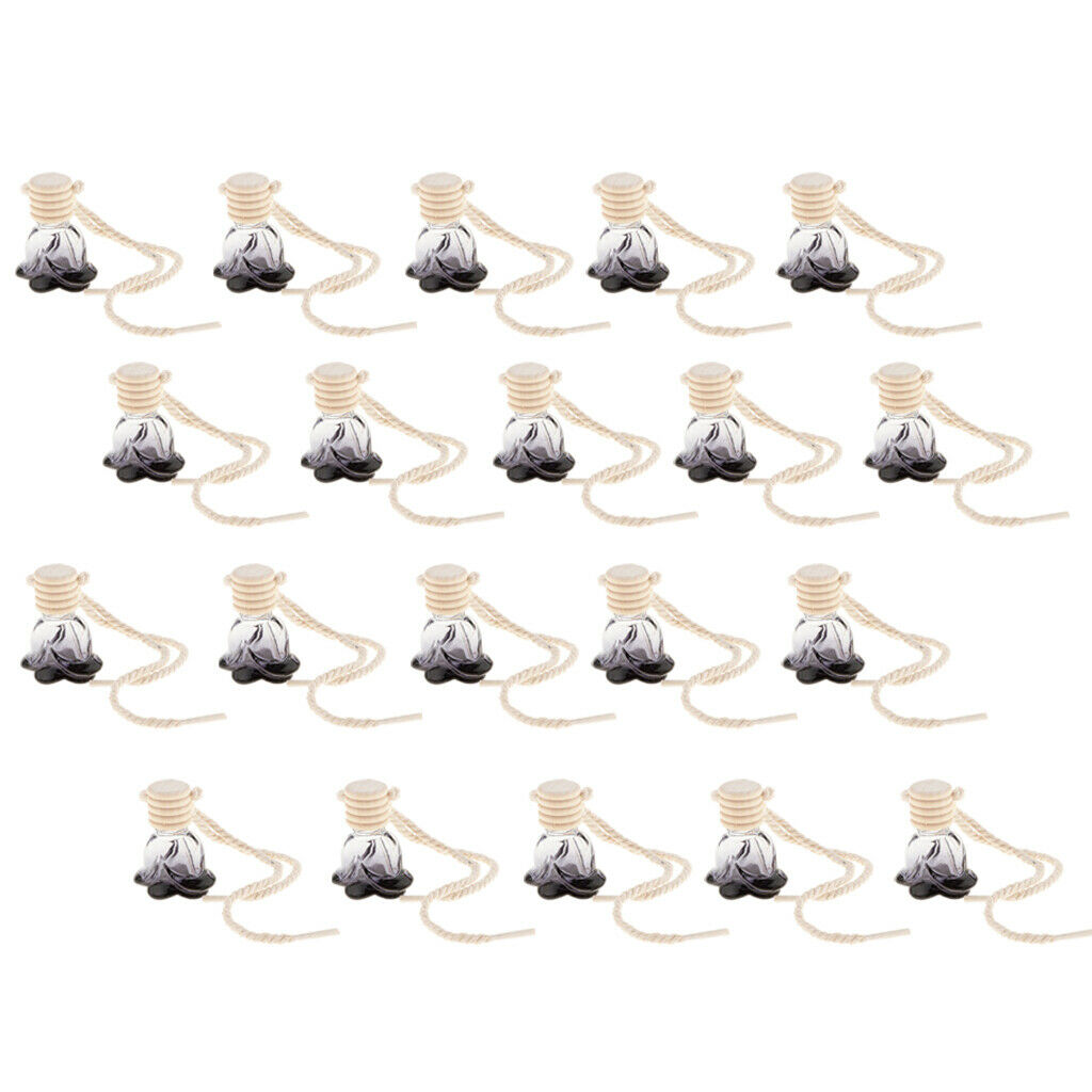 Pack of 20 Flower Pattern Empty Car Perfume Bottle Diffuser Home Home Decor