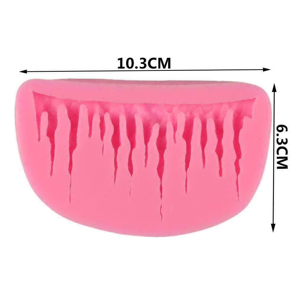 Icicles ice Silicone Mold Border Sugarcraft Frozen Fondant Cake for Party