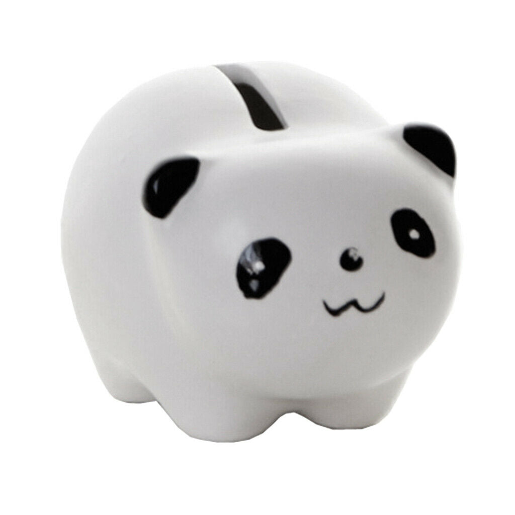 Cute Cartoon Animals Design Ceramic Money Saving Bank White Panda