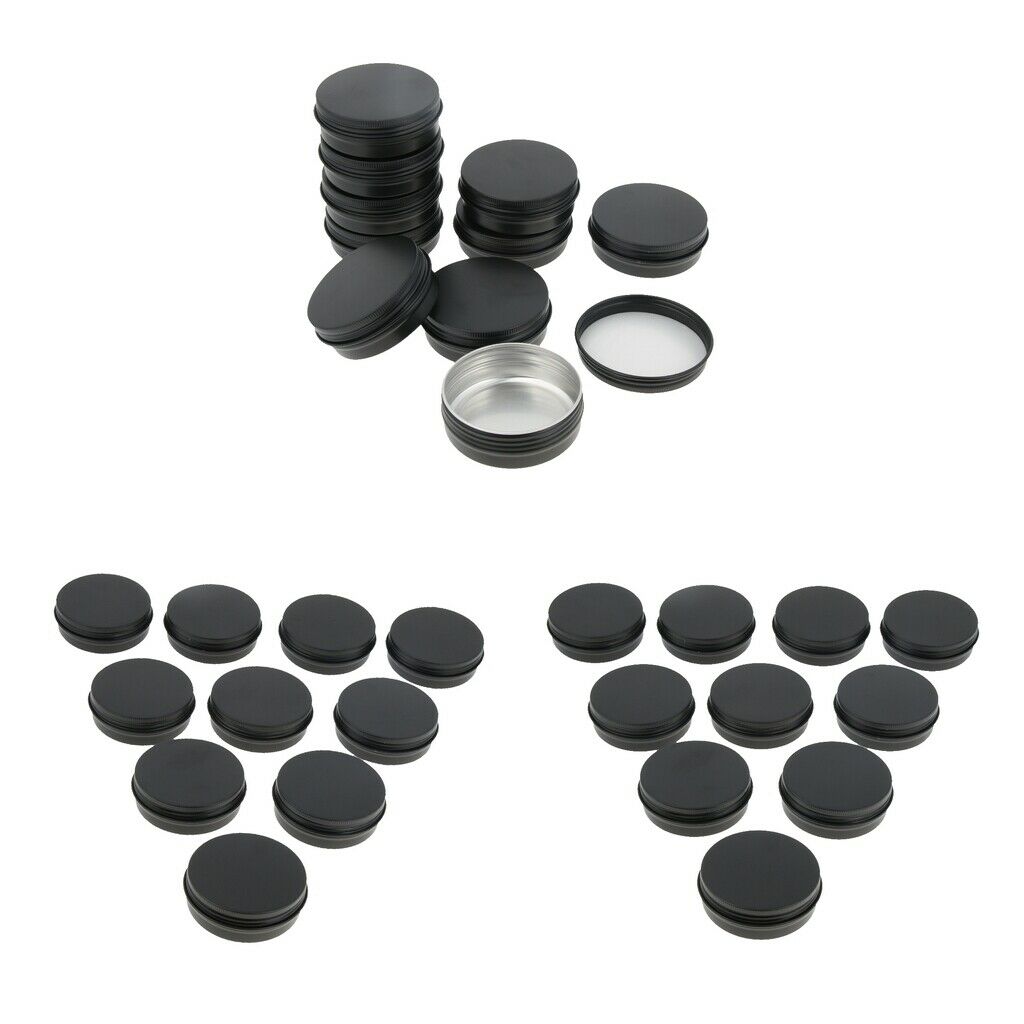 30 Pieces Empty Metal Cosmetic Containers Travel Tins Makeup Sample Jars 60g