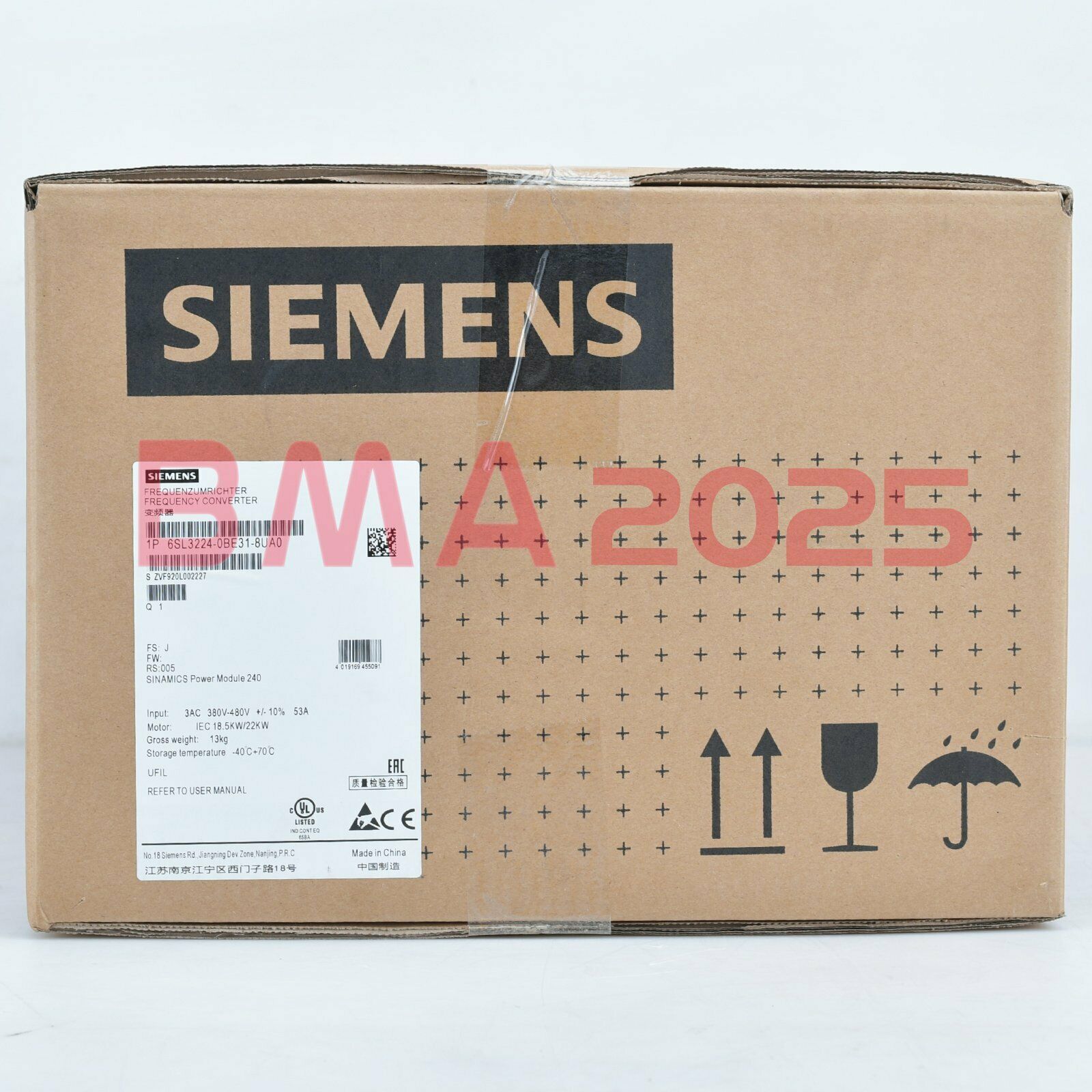 1PC New 6SL3224-0BE31-8UA0 6SL3 224-0BE31-8UA0 1 year warranty Free Ship SM9T