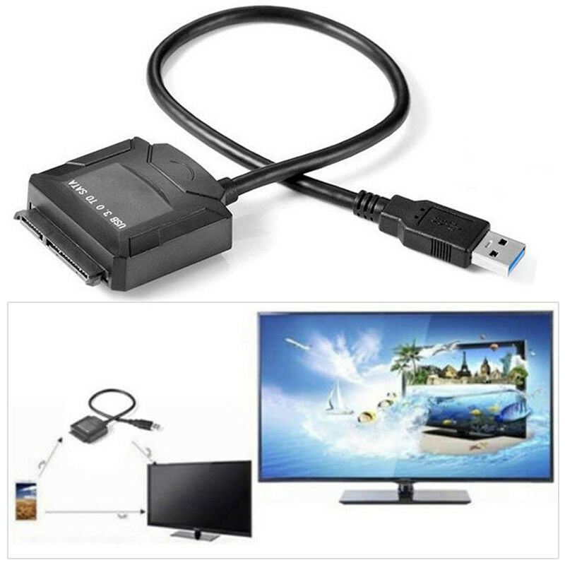 SATA to USB 3.0 2.5/3.5 HDD SSD Hard Drive Disk Converter PC Cable Line Adapter